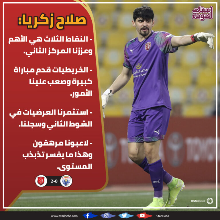 صلاح زكريا : حققنا الأهم وابتعدنا بالوصافة