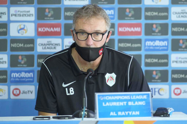 لوران بلان : وضعنا صعب ..ولا نفكر سوى بالفوز على الوحدة