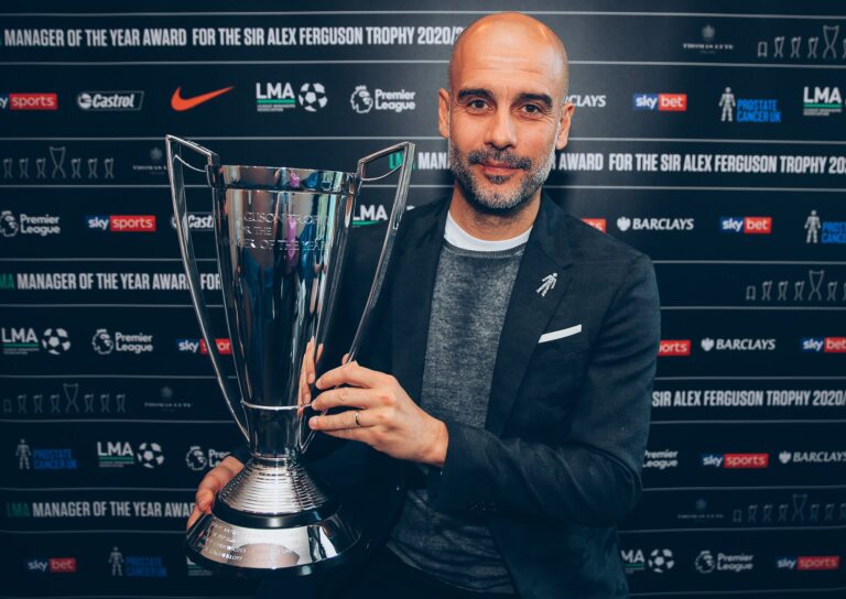 Guardiola wins England’s manager of the year award