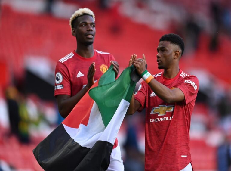 Solskjaer defends Pogba and Diallo over displaying Palestinian flag