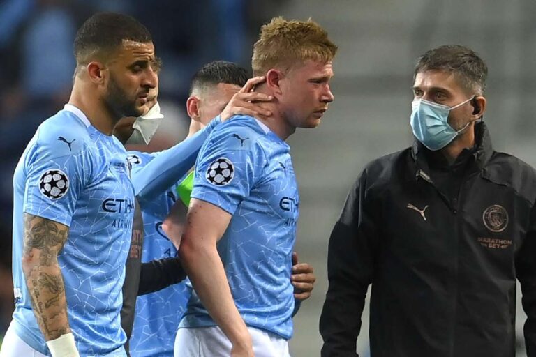 De Bruyne faces race to make Euro after facial fractures