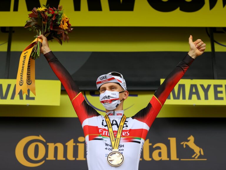 Pogacar storms time-trial as Van der Poel clings to Tour de France lead