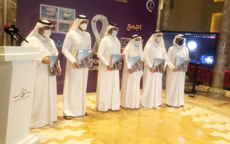 ‎تدشين الإصدار الثاني من طوابع البريد الرسمية لبطولة كأس العالم قطر 2022 ‪ ‬