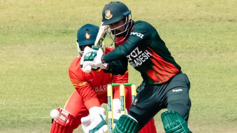 Das hits fourth ODI century as Bangladesh post 276-9 against Zimbabwe