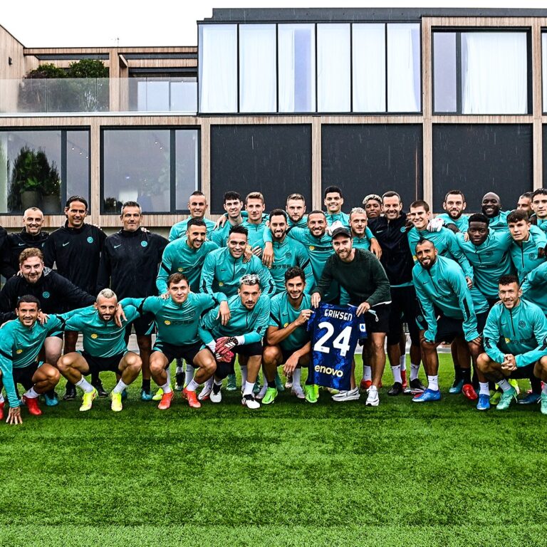 Eriksen at Inter training ground, in ‘excellent shape’ after Euro collapse