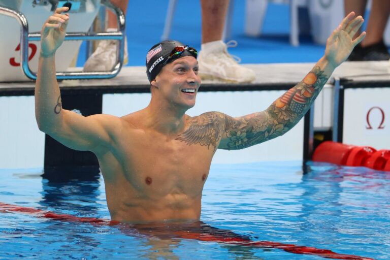 Five-star Dressel joins elite Olympic club as Schauffele wins golf gold