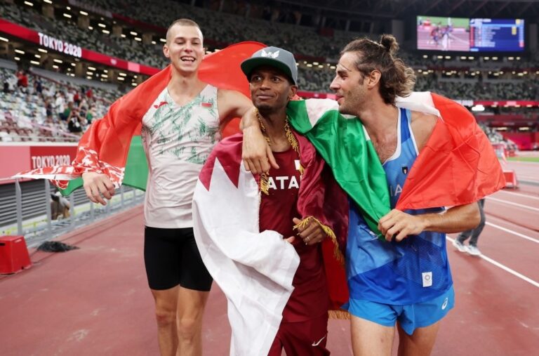 Barshim and Tamberi on a high in rare Olympic athletics share of gold