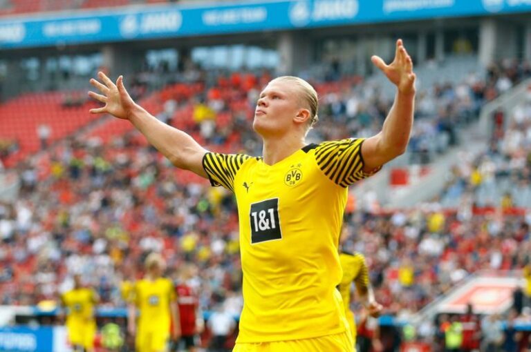 Haaland nets twice as Dortmund win seven-goal thriller