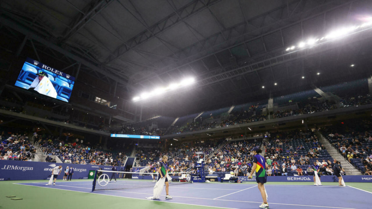 Wind-blown rain halts US Open match under Armstrong roof