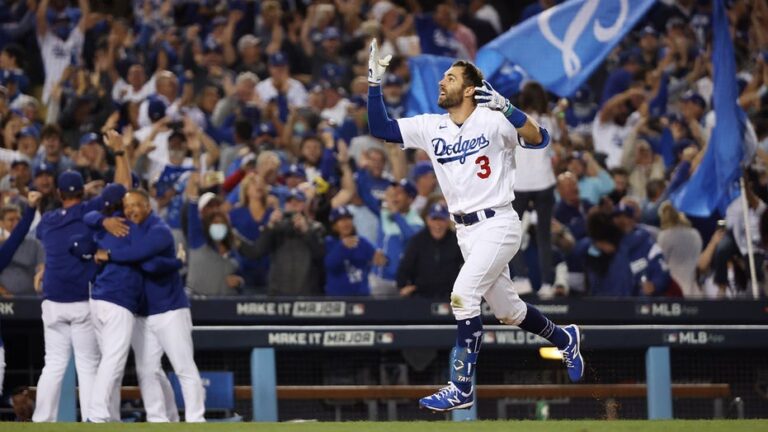 Taylor’s walk-off homer sends Dodgers into MLB playoff clash with Giants