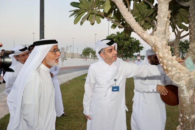 ٢٧ شجرة لرواد نادي الريان بإستاد أحمد بن علي