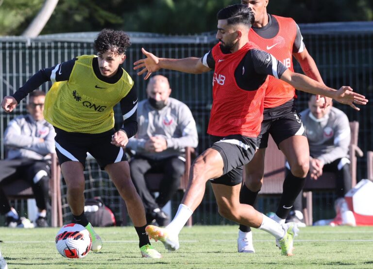 العنابي بدأ التدريبات الفعلية لمواجهة البرتغال في التصفيات الأوروبية