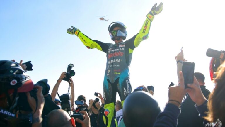 Retiring Rossi bows out as Bagnaia wins Valencia MotoGP
