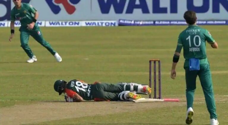 Pakistan’s Afridi fined for throwing ball at Bangladesh’s Afif