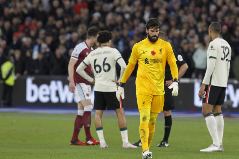 West Ham punish Alisson blunders to end Liverpool’s unbeaten run