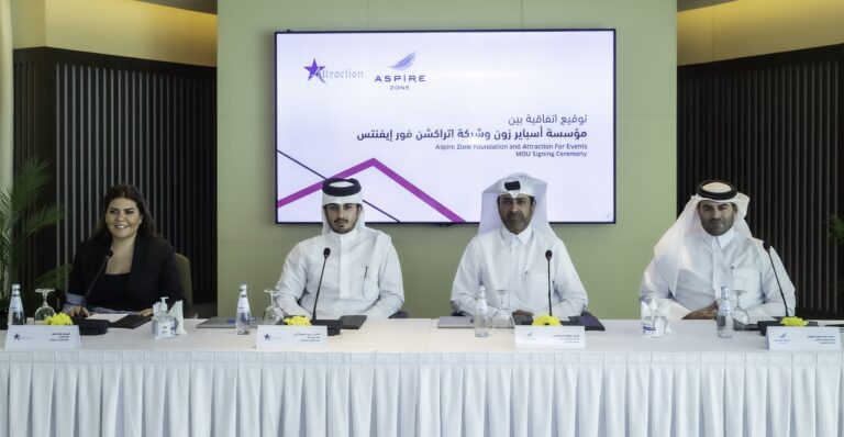 مؤسسة أسباير زون توقع اتفاقية تعاون مع أتراكشن فور إيفنتس