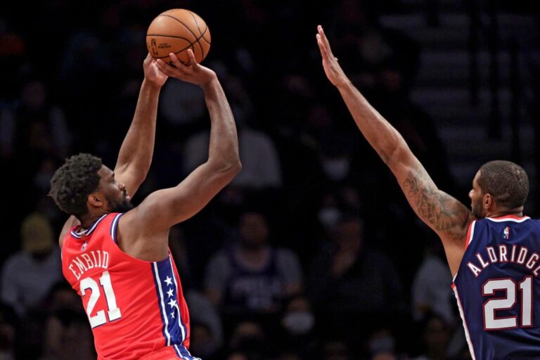 Embiid powers 76ers past Durant’s Nets, Warriors-Nuggets postponed