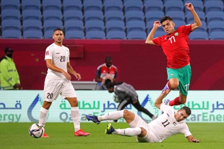 المنتخب المغربي يقسو على نظيره الفلسطيني برباعية ضمن المجموعة الثالثة لكأس العرب