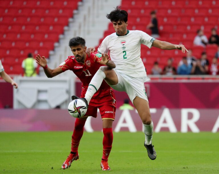 تعادل سلبي يحسم مباراة البحرين والعراق في كأس العرب
