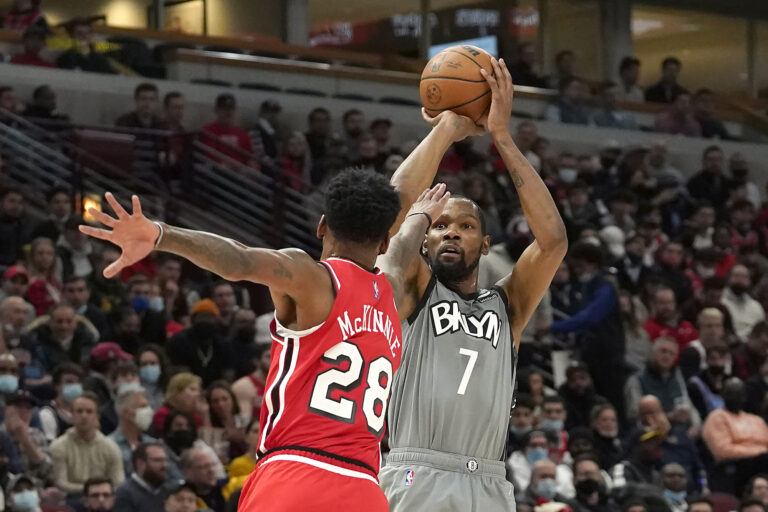 Durant, Harden lead Nets to 138-112 romp over Bulls