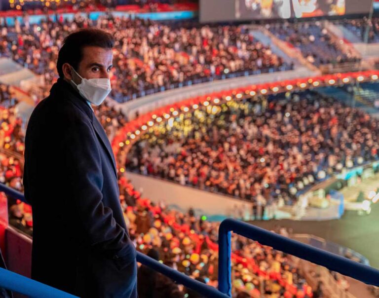 His Highness Amir attends Beijing Olympics opening ceremony