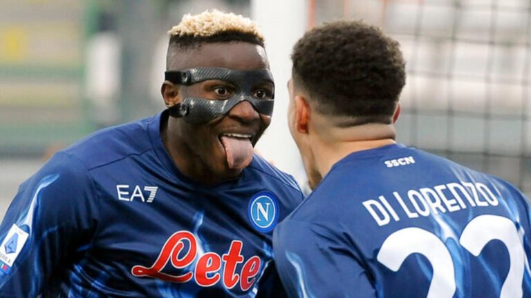 Osimhen fires Napoli into heart of three-way Serie A title tussle